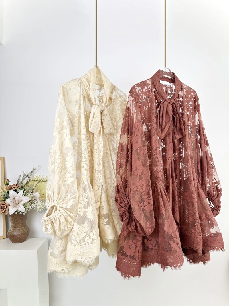 Chestnut Lace Mini Dress - Image 4