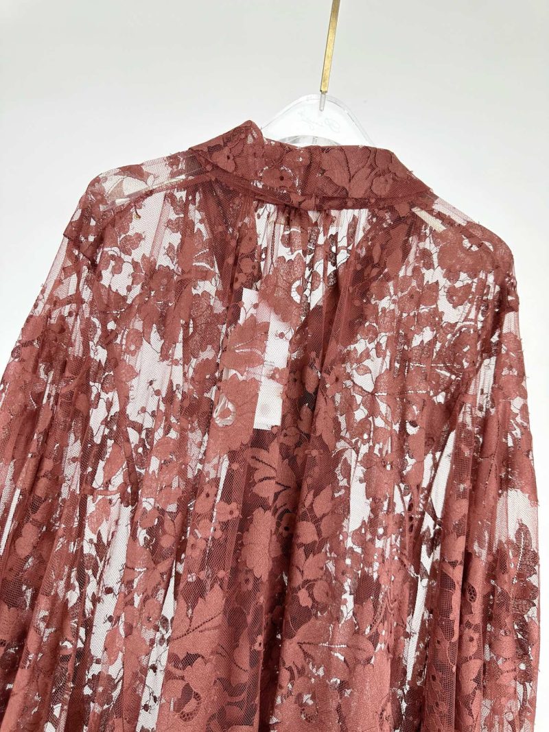 Chestnut Lace Mini Dress - Image 13