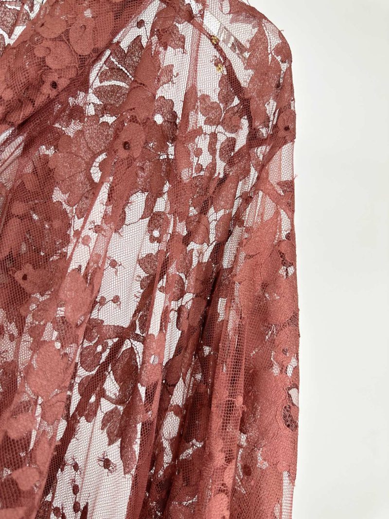 Chestnut Lace Mini Dress - Image 16