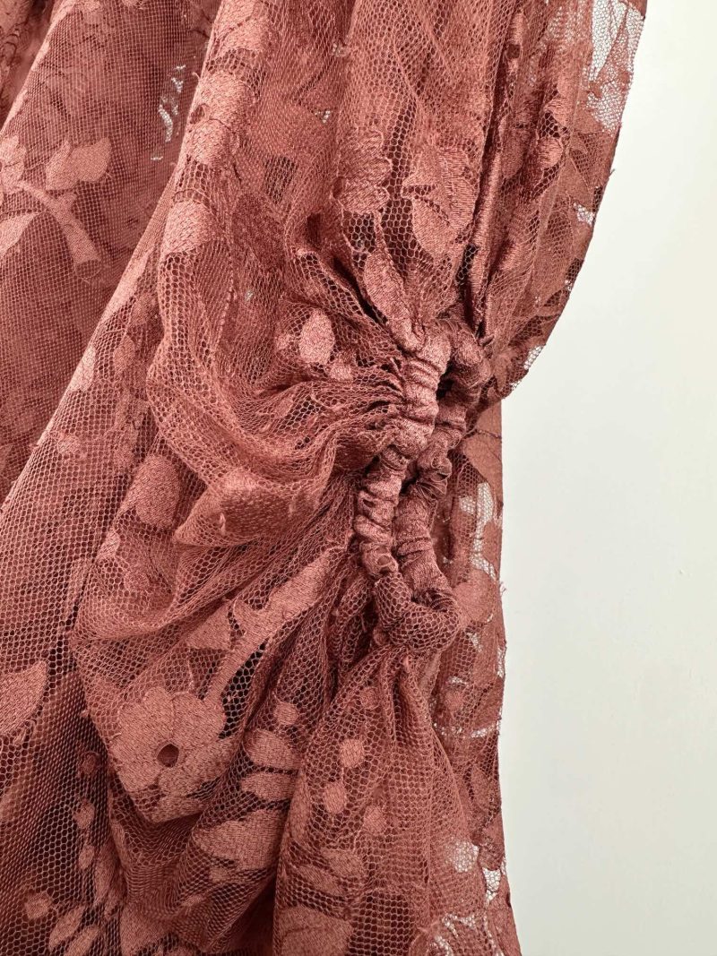 Chestnut Lace Mini Dress - Image 18