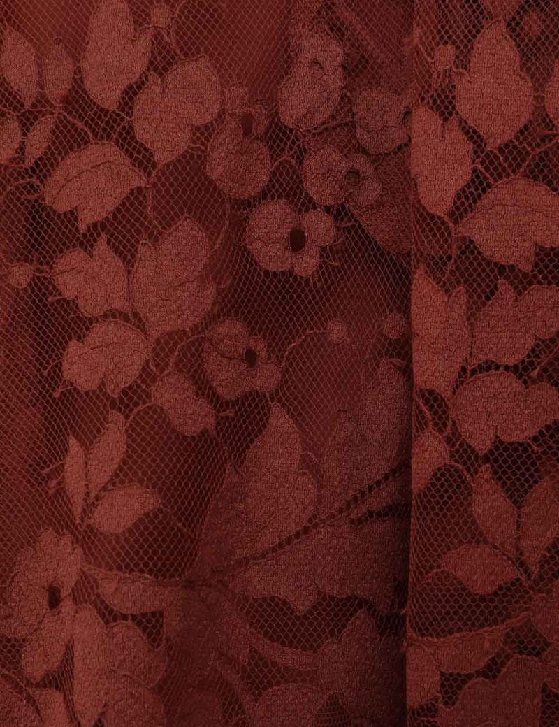 Chestnut Lace Mini Dress - Image 26