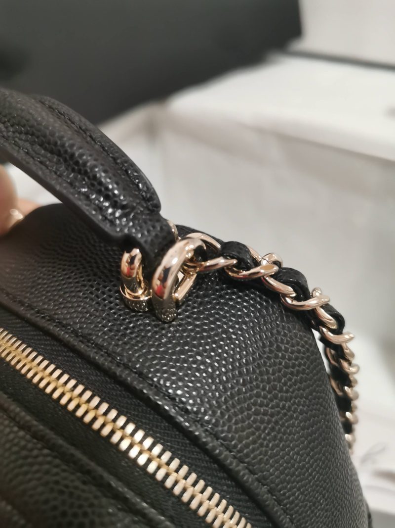 Mini CC Quilted Caviar Leather backpack - Image 9