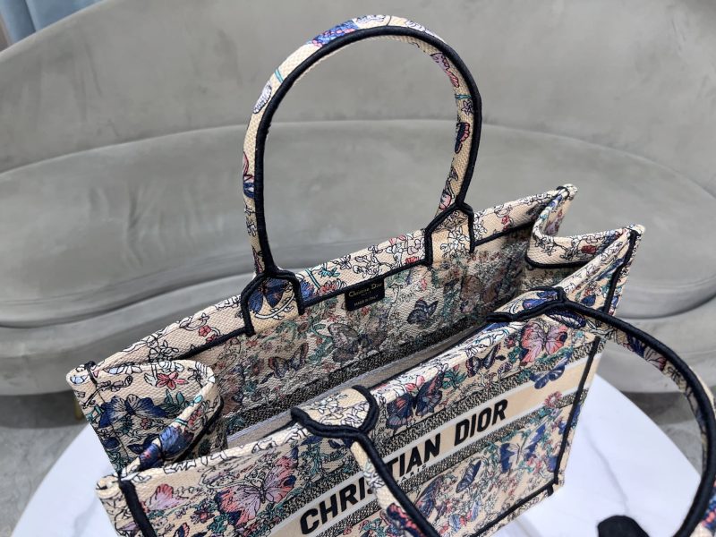 Medium Dior Book Tote Blue Butterfly - Image 9