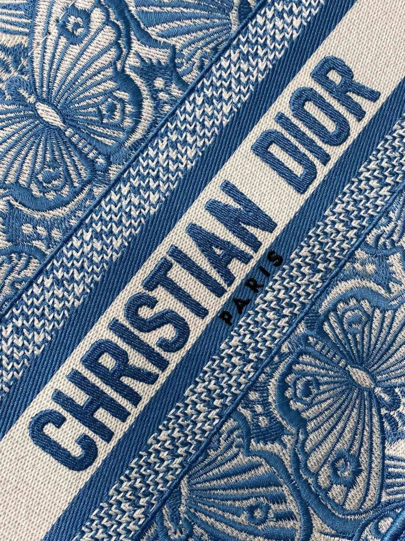 Blue and White D-Butterfly Dior Book Tote - Image 22