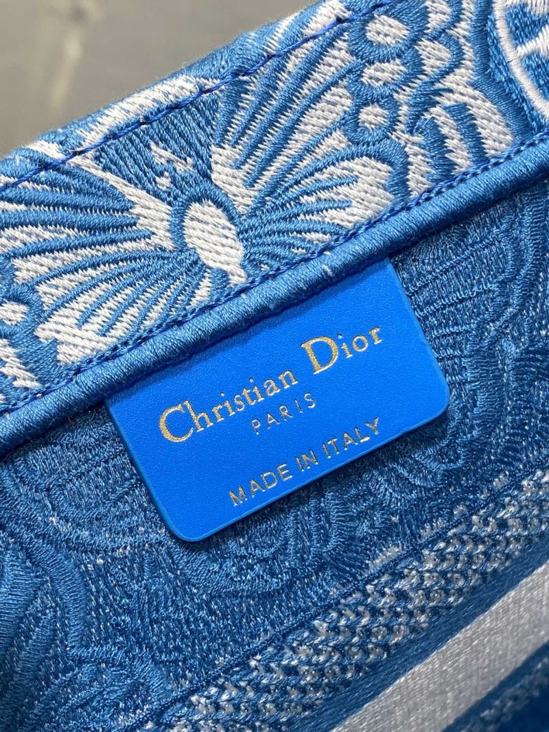 Blue and White D-Butterfly Dior Book Tote - Image 28